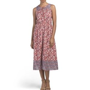 Lucky Brand Paisley Print Button Up Midi Dress XS
